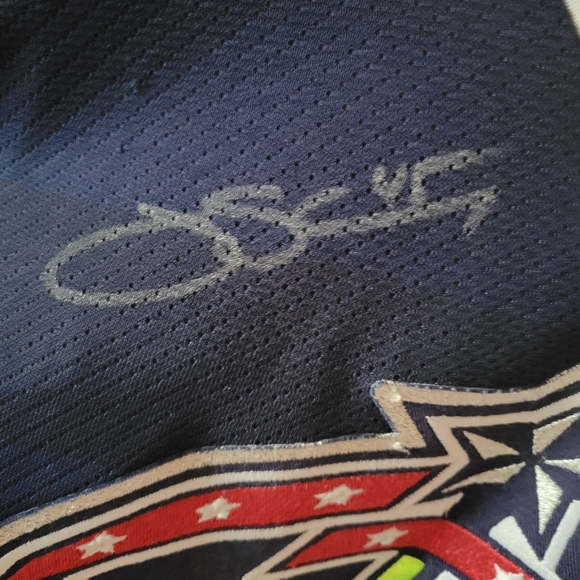 Blue jackets youth men jersey autographed long sieve large extra large hockey - Picture 5 of 7